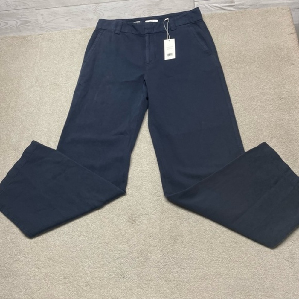 Vince Women's 12x32 Pants Wide Leg Coastal Blue Trousers Navy Wool Blend EUC